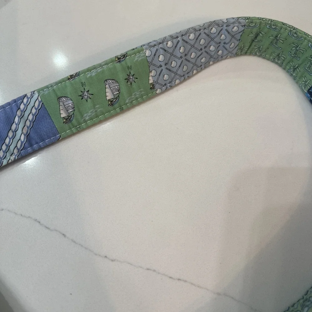 Vineyard Vines Patchwork Fabric Ring Belt M 39